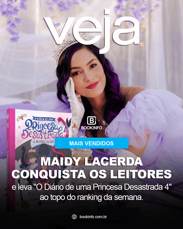 Maidy Lacerda conquista os leitores e leva “O Diário de uma Princesa Desastrada 4” ao topo do ranking da semana