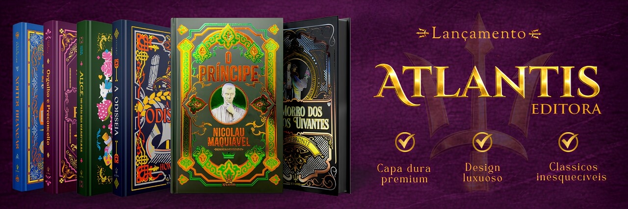 Editora Online lança Atlantis, selo que resgata clássicos da literatura, filosofia e desenvolvimento humano em edições colecionáveis