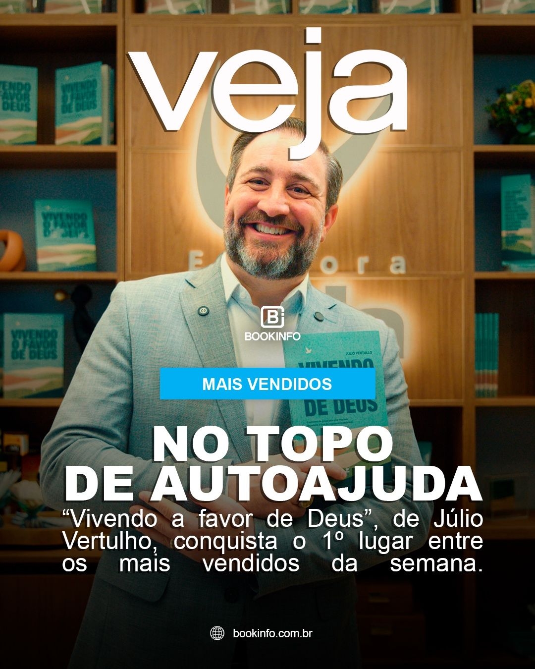 Vivendo o favor de Deus” lidera a lista de mais vendidos da VEJA